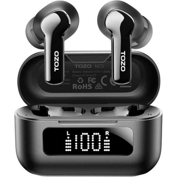 Wireless Noise Cancelling Earbuds Bluetooth 5.3 Waterproof 55H Playtime Mic - Picture 1 of 7